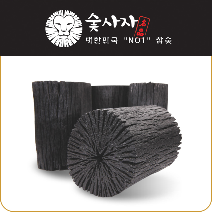 공기정화용/가습용 숯사자 참숯 백탄 15cm 